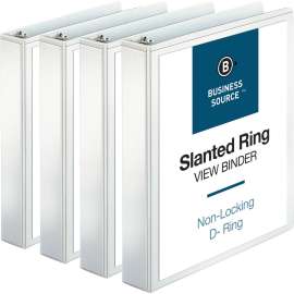 Bus. Source Basic D-Ring White View Binders