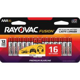 Fusion Advanced Alkaline AAA Batteries, 16/Pack