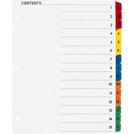 Bus. Source Numbered Tabs TOC Index Dividers