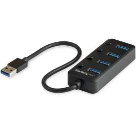 StarTech.com 4 Port USB 3.0 Hub - USB Type-A to 4x USB-A with Individual On/Off Port Switches - SuperSpeed 5Gbps USB 3.1 Gen 1 - Bus Power