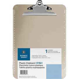 Bus. Source Spring Clip Plastic Clipboard