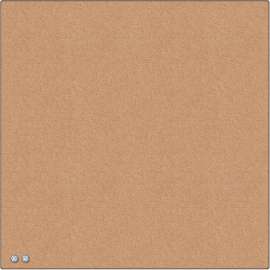 U Brands Square Cork Bulletin Board, 14 x 14 Inches, Frameless, Natural, Push Pins Included (463U00-04)