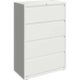 Lorell 36" White Lateral File - 4-Drawer