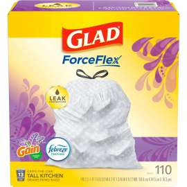 Glad ForceFlex Tall Kitchen Drawstring Trash Bags