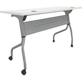 Lorell White Laminate Flip Top Training Table