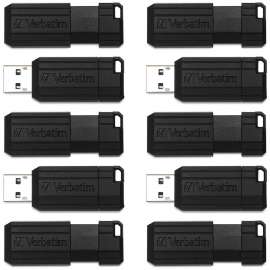 Verbatim 64GB PinStripe USB Flash Drive Business Pack
