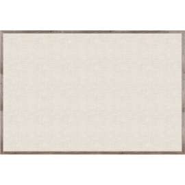 U Brands Linen Bulletin Board, 72" X 48" , Rustic MDF Frame