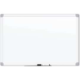 U Brands White Aluminum Framed Magnetic Porcelain Steel Board, 72" X 47"