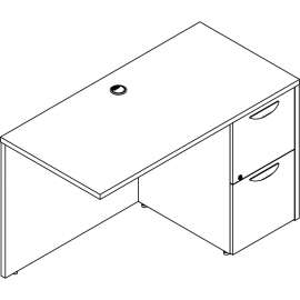 Lorell Prominence 2.0 Gray Elm Laminate Desk Unit