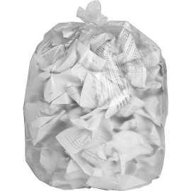 Genuine Joe Everyday High Density Clear Can Liners, 24"W x 32"L