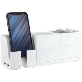 Bostitch Office Konnect Stackable Desk Organizer, 4-Piece, White, White