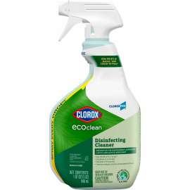 Clorox Pro EcoClean Disinfecting Cleaner, Unscented, 32 oz Spray Bottle, 9/Carton