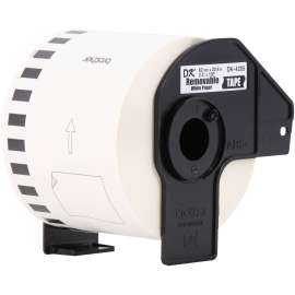 Removable Paper Labels Tape, 2.4" x 100 ft Roll, White