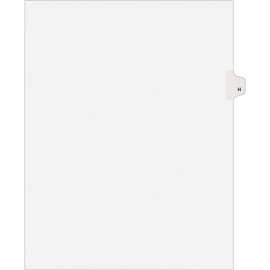 Preprinted Legal Exhibit Side Tab Index Dividers, Avery Style, 26-Tab, H, 11 x 8.5, White, 25/Pack
