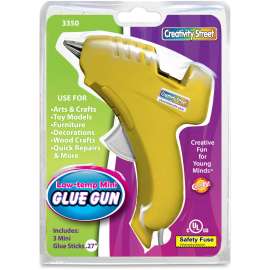 Creativity Street Trigger Style Mini Glue Gun, Clear, Yellow, 1 Each