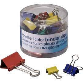 Assorted Colors Binder Clips, Assorted Sizes, 30/Pack