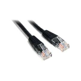 StarTech.com 1 ft Black Molded Cat5e UTP Patch Cable