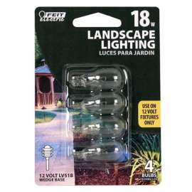 Feit Electric 18 W T5 Landscape and Low Voltage Incandescent Bulb Wedge Soft White 4 pk