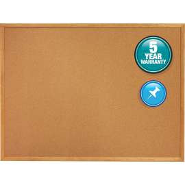 Classic Series Cork Bulletin Board, 72 x 48, Oak Finish Frame
