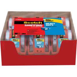 3M Scotch Heavy-Duty Shipping / Packaging Tape, 22.20 yd Length x 1.88" Width, 3.1 mil Thickness, 1.50" Core, Synthetic Rubber Resin