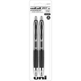 uniball 207 Gel Pen, Black, 2/Pack