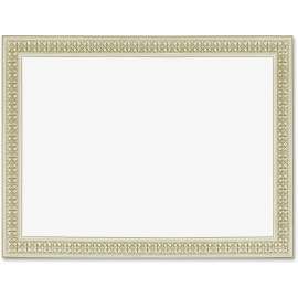 Foil Enhanced Certificates, 8-1/2 x 11, Gold Flourish Border, 12/Pack