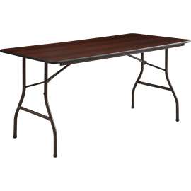 Lorell Economy Laminate Mahogany Folding Tables