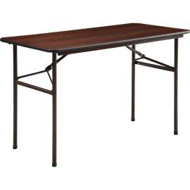 Lorell Economy Laminate Mahogany Folding Tables