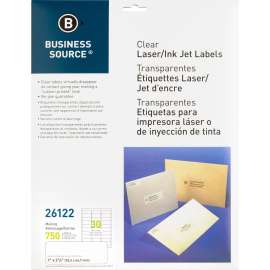 Bus. Source Clear Laser Print Mailing Labels