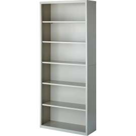 Lorell Fortress Series Light Gray Steel Bookcase