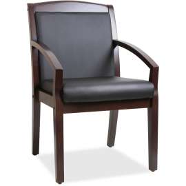 Lorell Sloping Arms Wood Guest Chair
