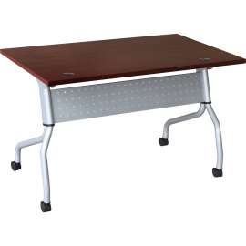Lorell Mahogany Flip Top Training Table