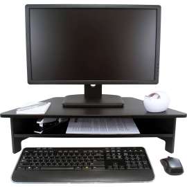 High Rise Collection Monitor Stand, 27 x 11 1/2 x 6 1/2-7 1/2, Black