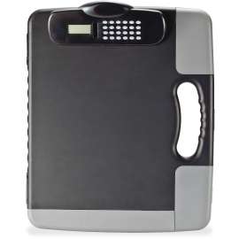 Portable Storage Clipboard Case w/Calculator, 11 3/4 x 14 1/2, Charcoal