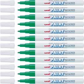 uniball Uni-Paint PX-21 Oil-Based Fine Point Marker, Green, 1 Dozen