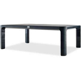 3M Adjustable Monitor Stand for Monitors and Laptops, 20 lb Load Capacity, 5.5" Height x 16" Width x 12" Depth, Desktop, Silver, Black