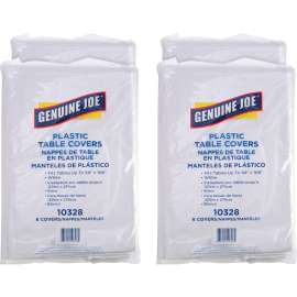 Genuine Joe Plastic Rectangular Table Covers
