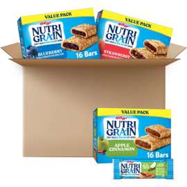 Nutri-Grain Soft Baked Breakfast Bars, Asstd: Apple, Blueberry, Strawberry, 1.3 oz Bar, 48/Carton