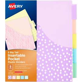 Avery Big Tab Insertable Plastic Pocket Dividers