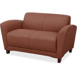 Lorell Mahogany Finish Reception Loveseat