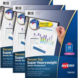 Avery Diamond Clear Secure Top Sheet Protectors