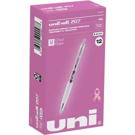uniball 207 Retractable Gel, Black, 12/Box