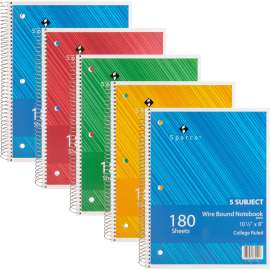 Sparco Wire Bound College Ruled Notebook