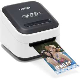 Brother ColAura Color Photo and Label Printer with Wireless Networking, 2" Print Width, 0.30 in/s, 313 dpi, Wireless LAN