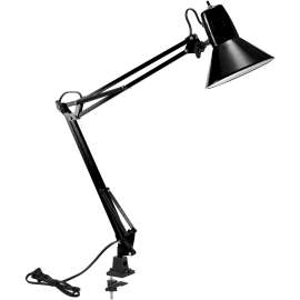 Bostitch Swing Arm Desk Lamp with Clamp, Black