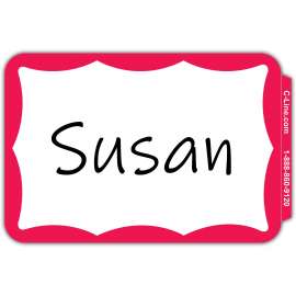 C-Line Self-adhesive Color Border Name Badges