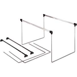 Letter Size Adjustable Hanging File Folder Frame, 14" to 18" Long, Gray/Silver, 2/Box