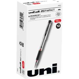 207 Impact Gel Pen, Stick, Bold 1 mm, Red Ink, Black Barrel