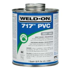 Weld-On 717 Gray Solvent Cement For PVC 32 oz