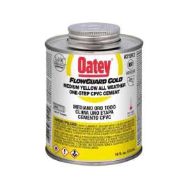Oatey FlowGuard Gold All Weather One-Step Yellow Cement For CPVC 16 oz